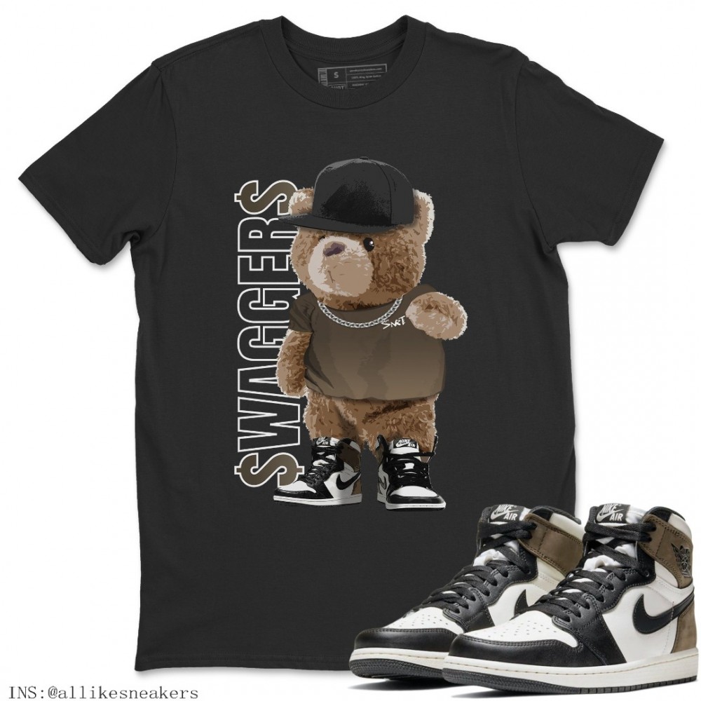 BEAR SWAGGERS T-SHIRT - AIR JORDAN 1 DARK MOCHA