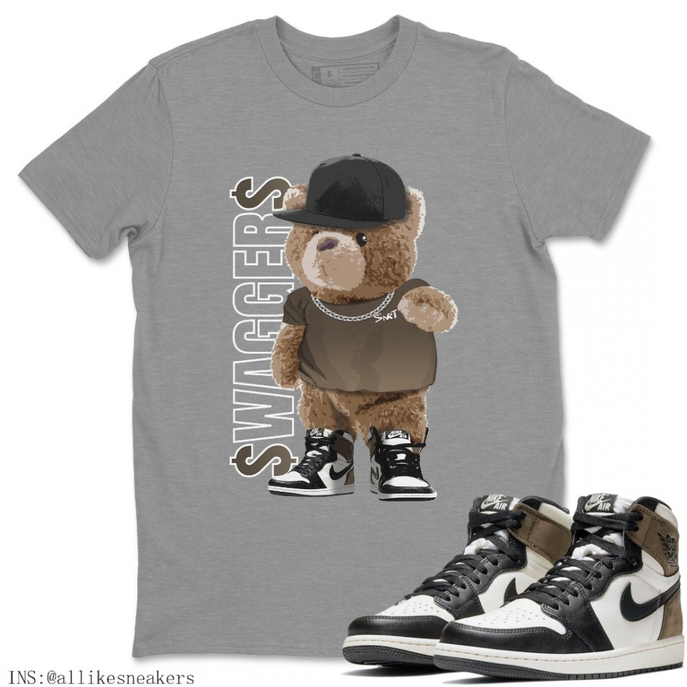 BEAR SWAGGERS T-SHIRT - AIR JORDAN 1 DARK MOCHA