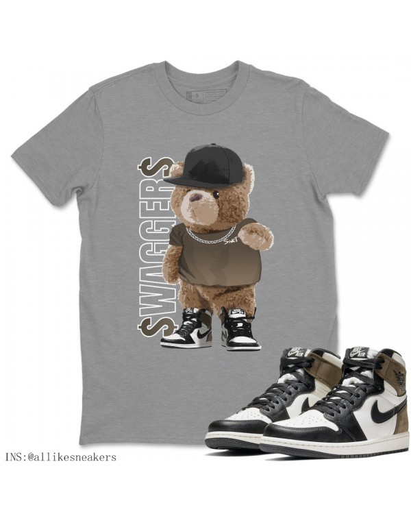 BEAR SWAGGERS T-SHIRT - AIR JORDAN 1 DARK MOCHA