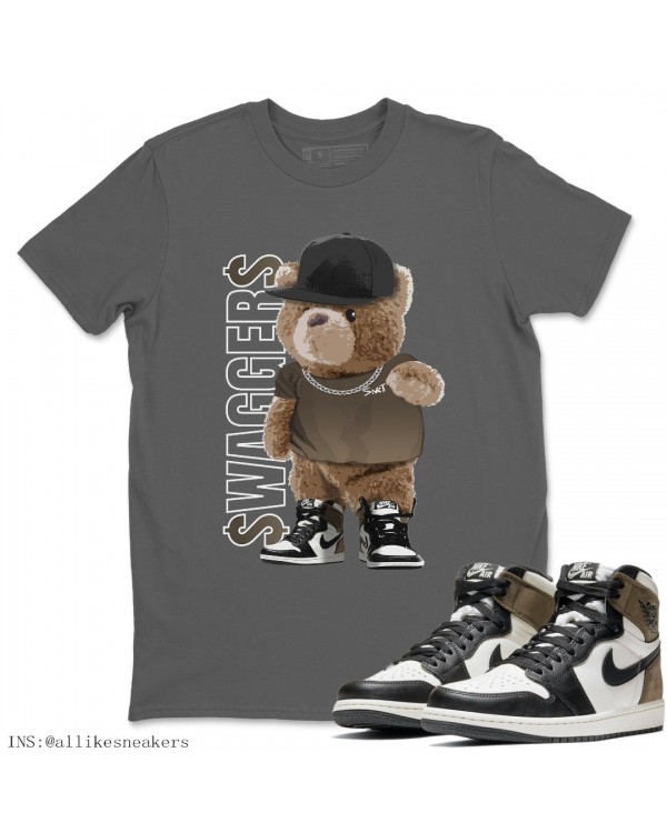 BEAR SWAGGERS T-SHIRT - AIR JORDAN 1 DARK MOCHA