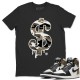 DOLLAR CAMO T-SHIRT - AIR JORDAN 1 DARK MOCHA