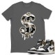 DOLLAR CAMO T-SHIRT - AIR JORDAN 1 DARK MOCHA