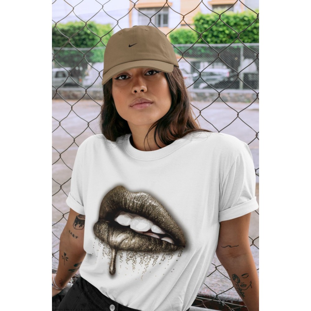 DRIPPING LIPS T-SHIRT - AIR JORDAN 1 DARK MOCHA