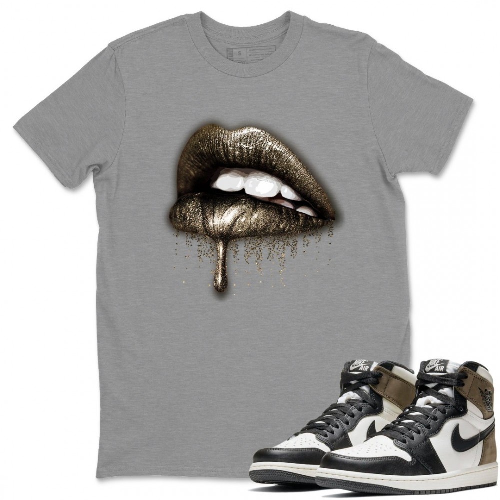 DRIPPING LIPS T-SHIRT - AIR JORDAN 1 DARK MOCHA