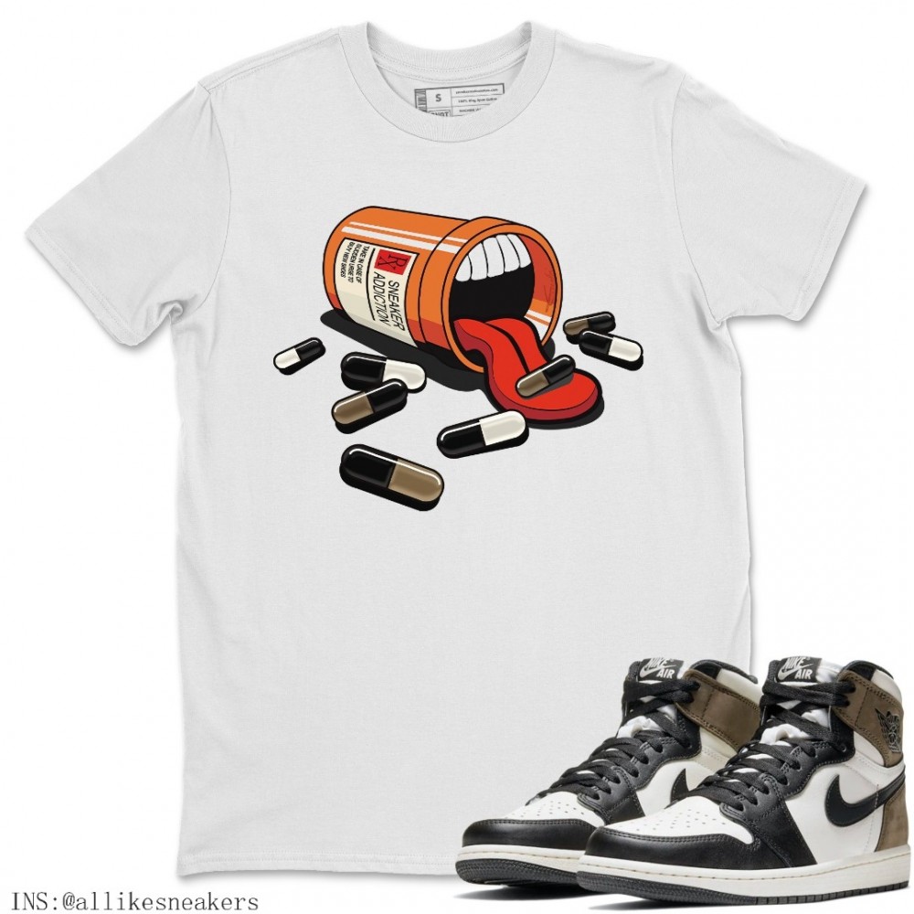 SNEAKER ADDICTION T-SHIRT - AIR JORDAN 1 DARK MOCHA