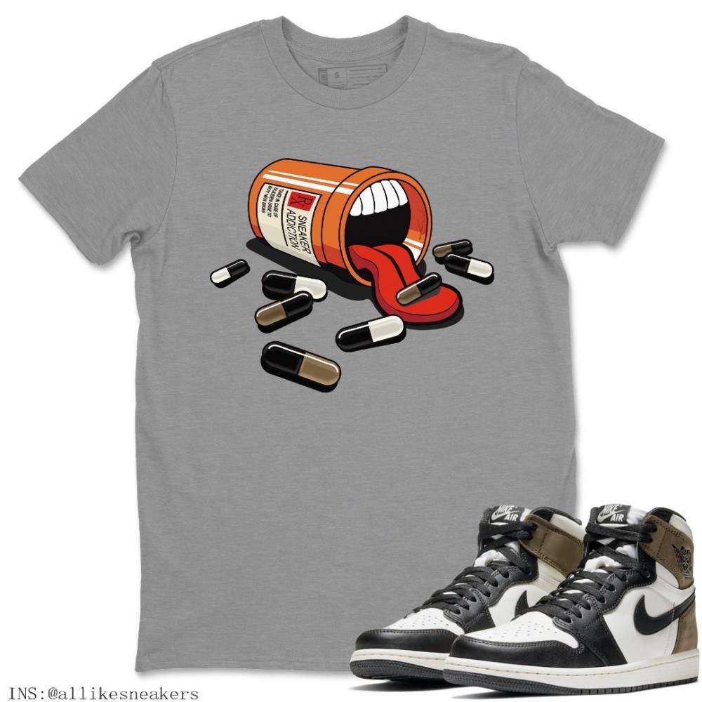 SNEAKER ADDICTION T-SHIRT - AIR JORDAN 1 DARK MOCHA