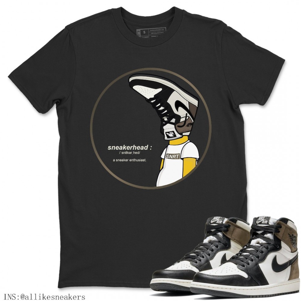 SNEAKERHEAD T-SHIRT - AIR JORDAN 1 DARK MOCHA