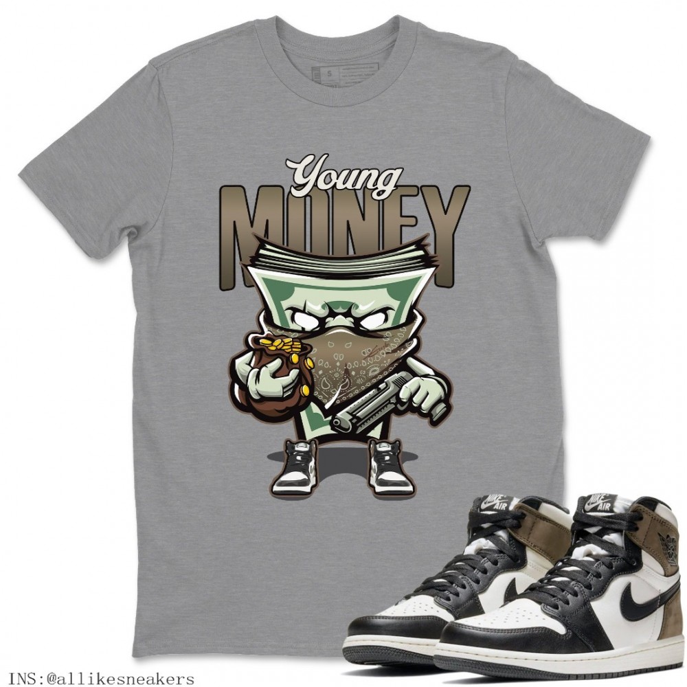 YOUNG MONEY T-SHIRT - AIR JORDAN 1 DARK MOCHA