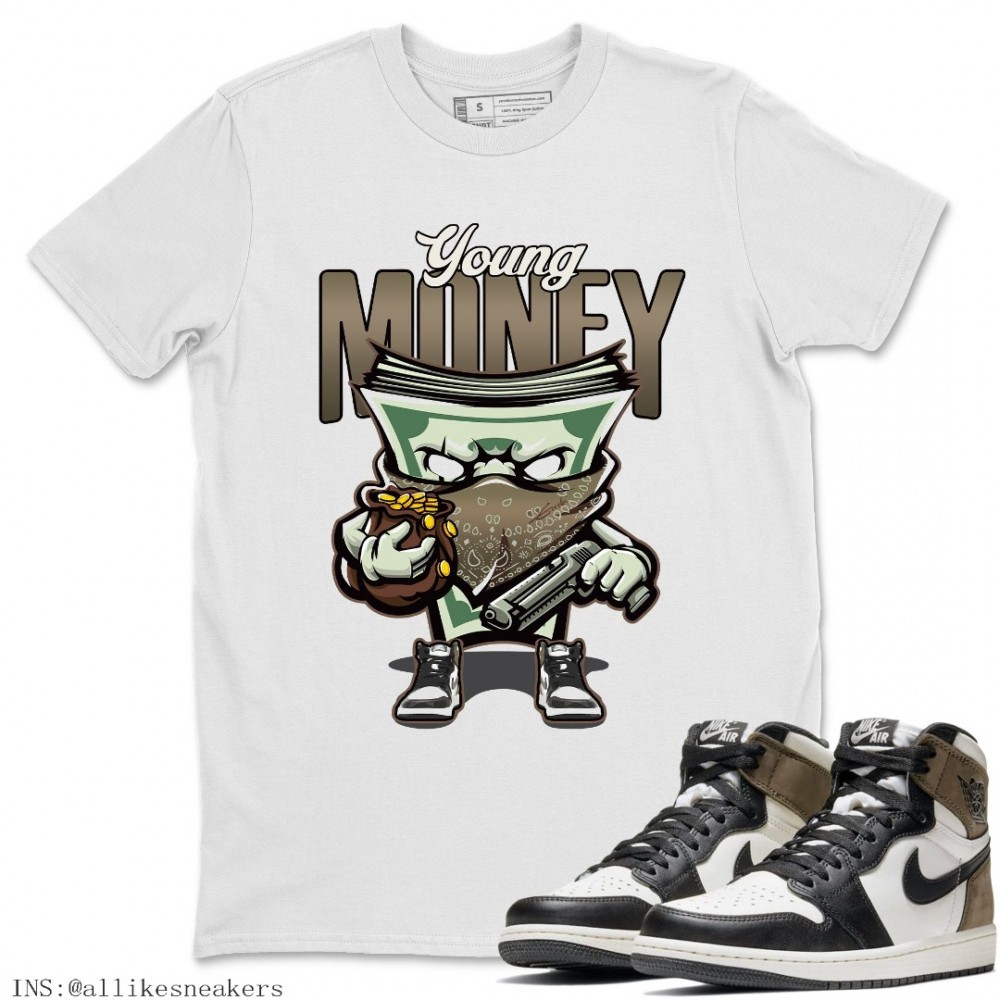 YOUNG MONEY T-SHIRT - AIR JORDAN 1 DARK MOCHA