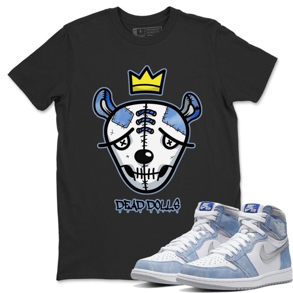 DEAD DOLLS FACE T -SHIRT - AIR JORDAN 1 HYPER ROYAL