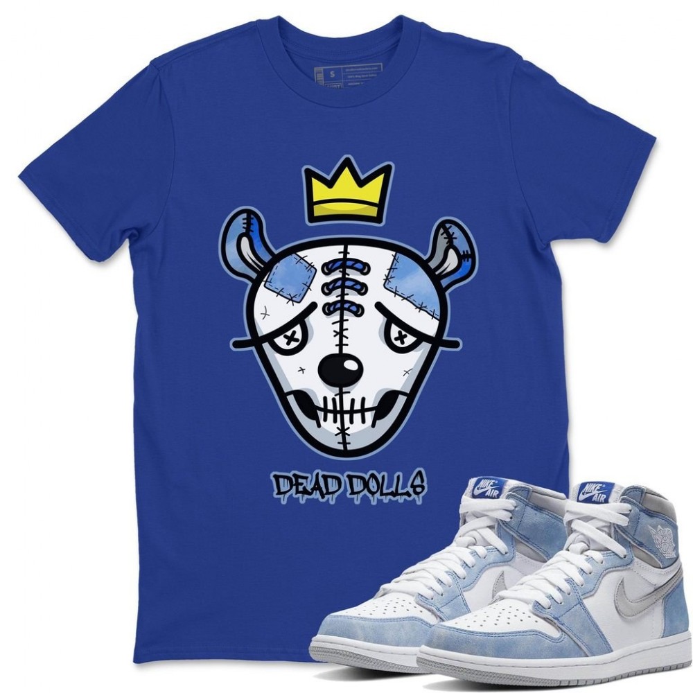 DEAD DOLLS FACE T -SHIRT - AIR JORDAN 1 HYPER ROYAL