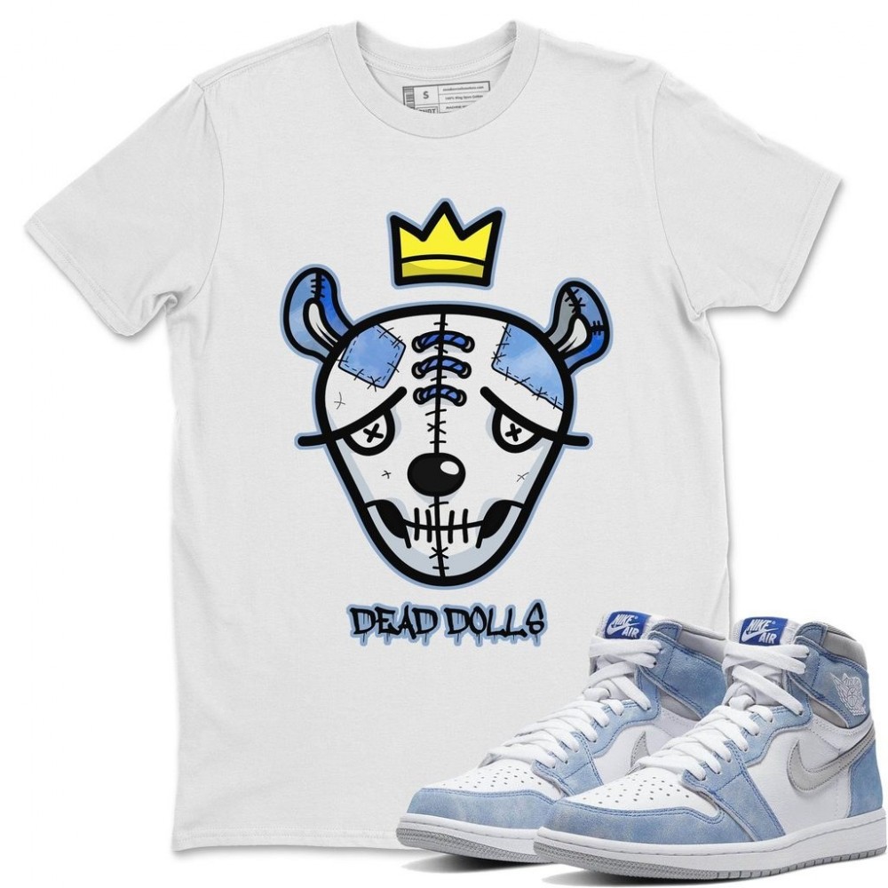 DEAD DOLLS FACE T -SHIRT - AIR JORDAN 1 HYPER ROYAL