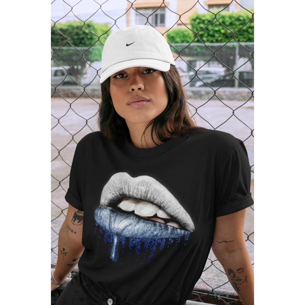 DRIPPING LIPS T -SHIRT - AIR JORDAN 1 HYPER ROYAL