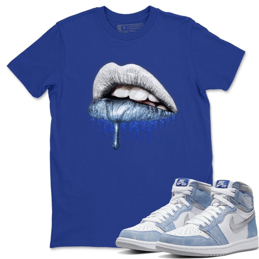 DRIPPING LIPS T -SHIRT - AIR JORDAN 1 HYPER ROYAL