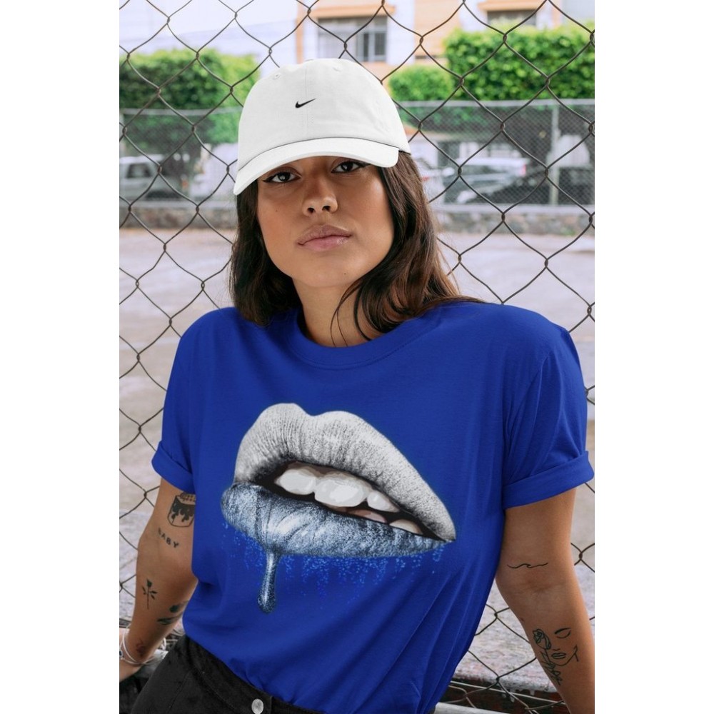 DRIPPING LIPS T -SHIRT - AIR JORDAN 1 HYPER ROYAL