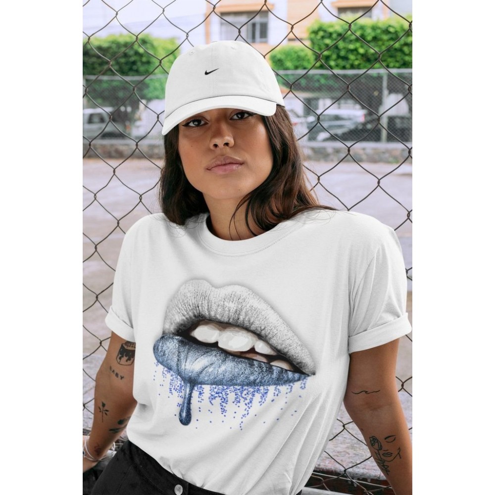 DRIPPING LIPS T -SHIRT - AIR JORDAN 1 HYPER ROYAL