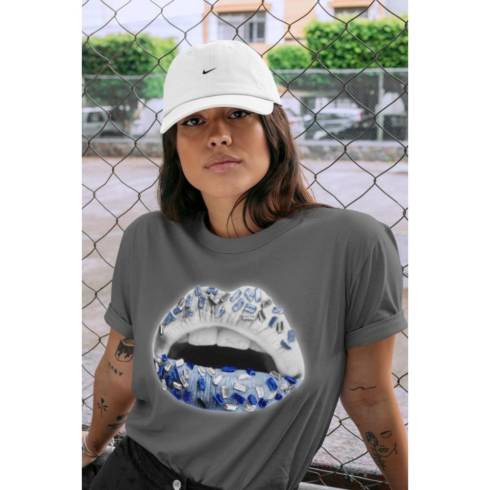 LIPS JEWEL T -SHIRT - AIR JORDAN 1 HYPER ROYAL