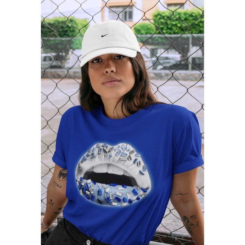 LIPS JEWEL T -SHIRT - AIR JORDAN 1 HYPER ROYAL