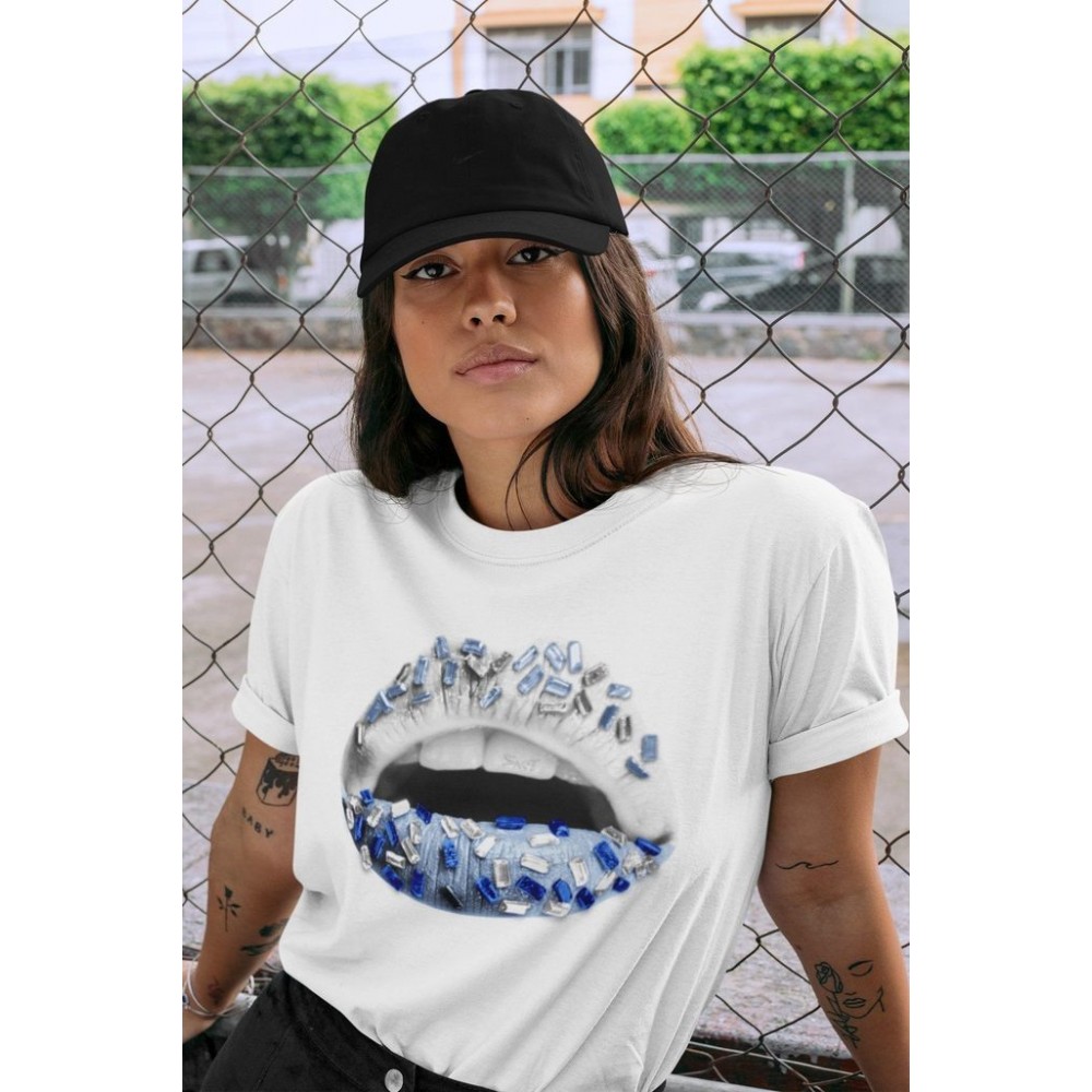 LIPS JEWEL T -SHIRT - AIR JORDAN 1 HYPER ROYAL