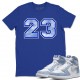 NUMBER 23 T -SHIRT - AIR JORDAN 1 HYPER ROYAL