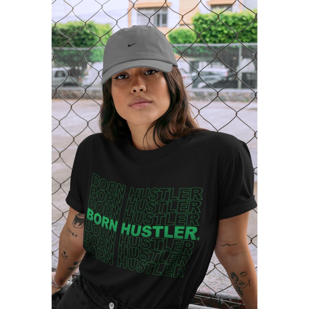 BORN HUSTLER T-SHIRT - AIR JORDAN 1 LUCKY GREEN