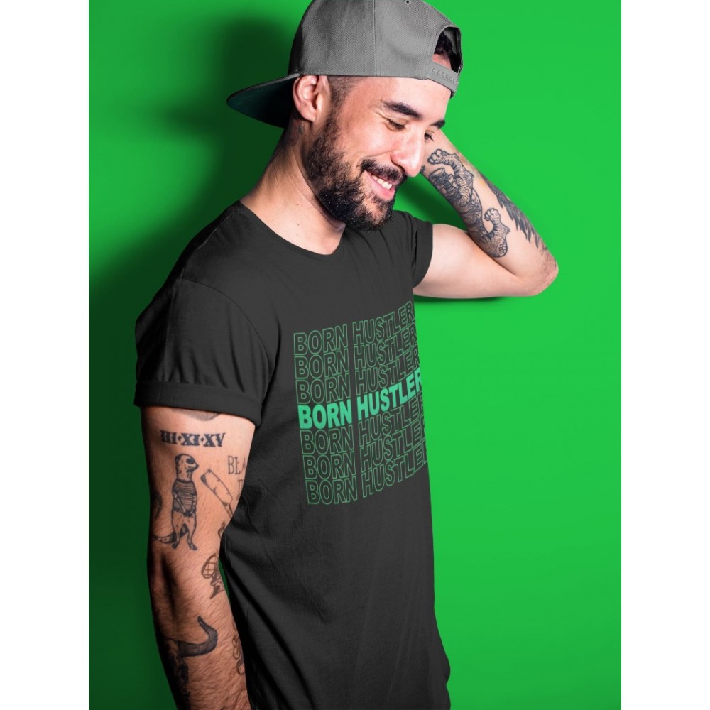 BORN HUSTLER T-SHIRT - AIR JORDAN 1 LUCKY GREEN