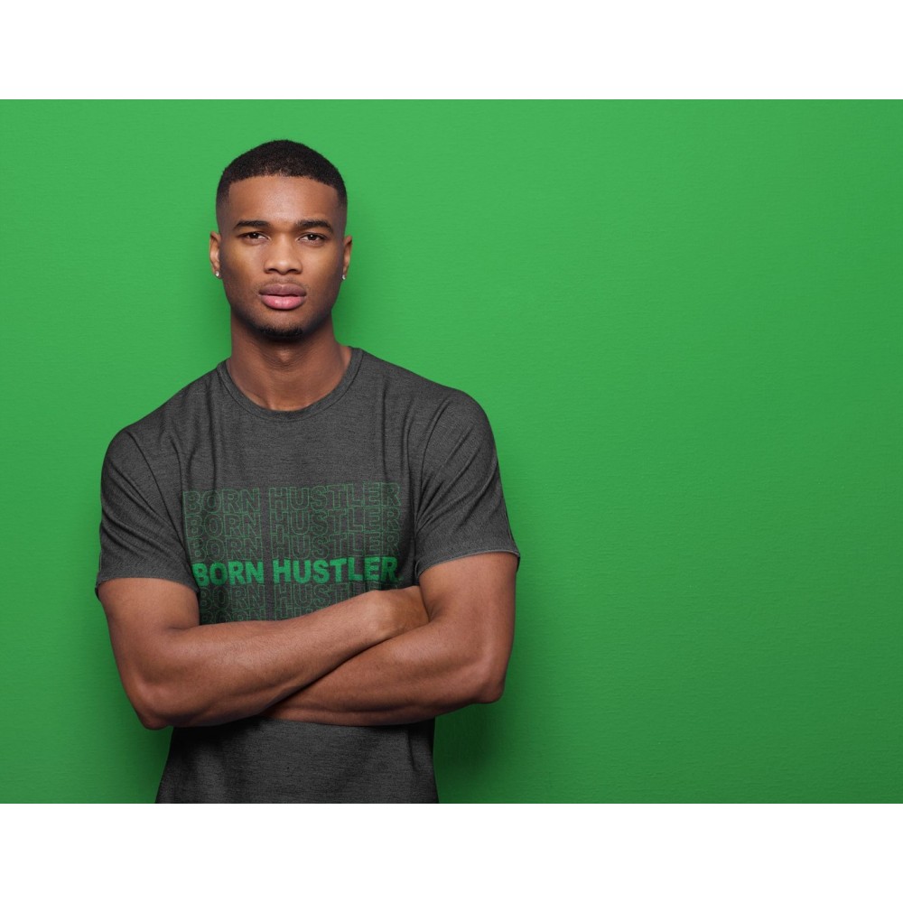 BORN HUSTLER T-SHIRT - AIR JORDAN 1 LUCKY GREEN