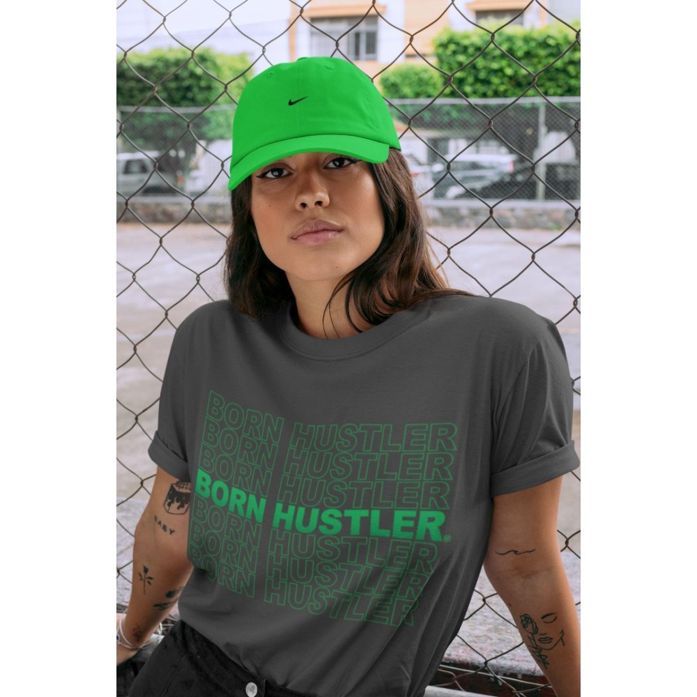 BORN HUSTLER T-SHIRT - AIR JORDAN 1 LUCKY GREEN