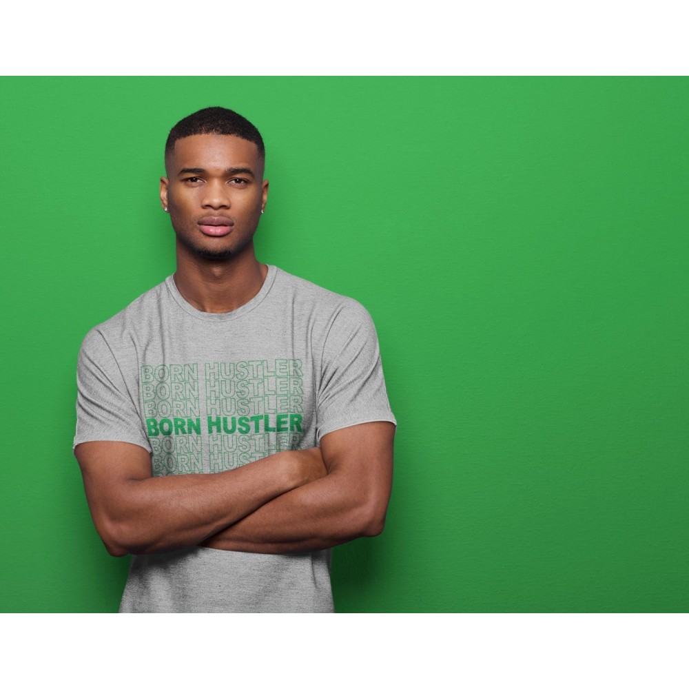 BORN HUSTLER T-SHIRT - AIR JORDAN 1 LUCKY GREEN