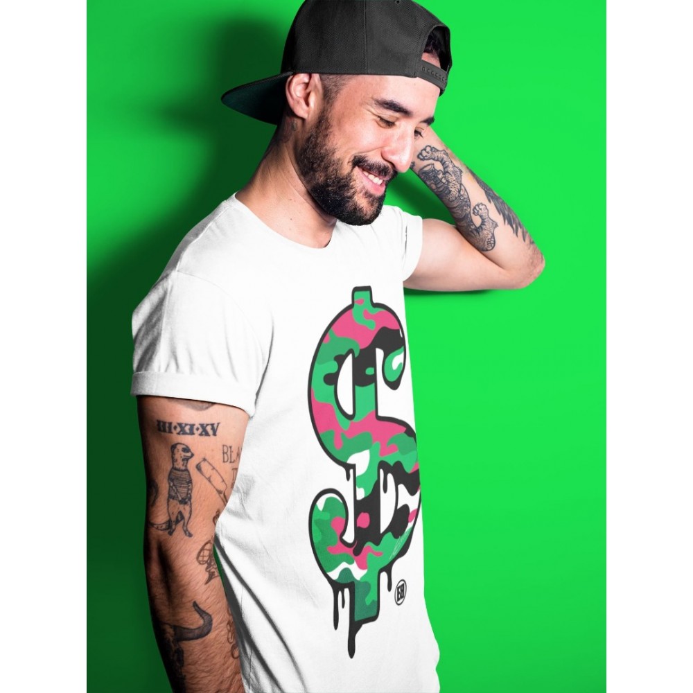 DOLLAR CAMO T SHIRT - AIR JORDAN 1 LUCKY GREEN