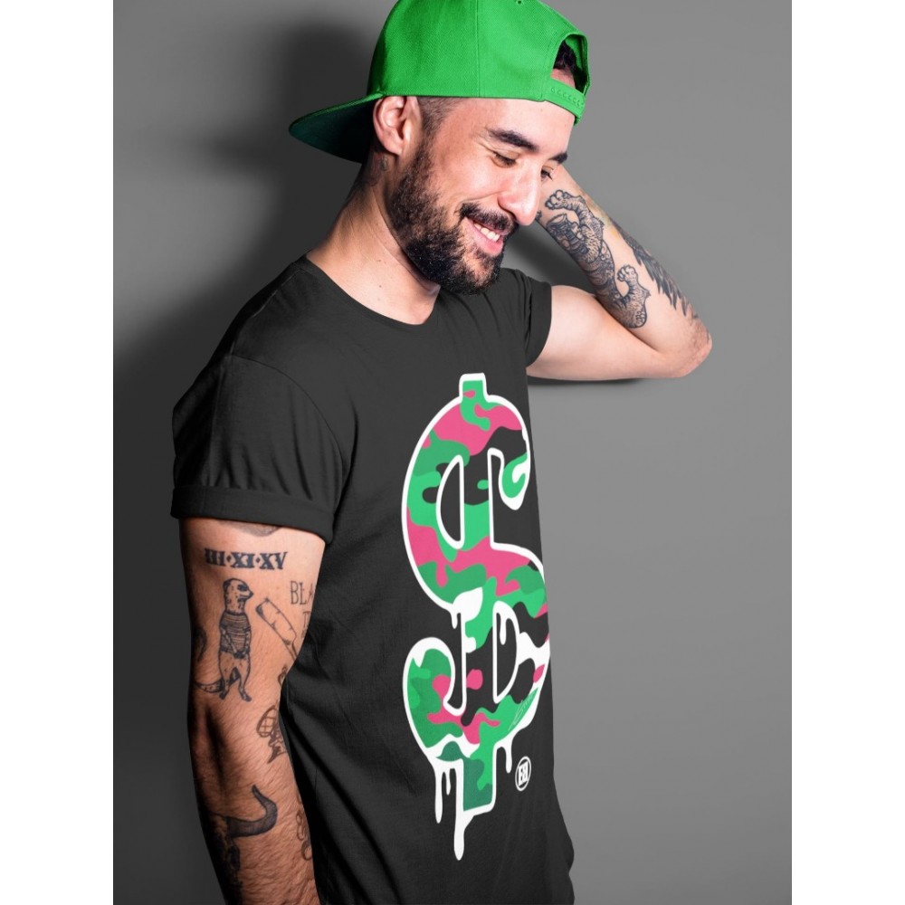 DOLLAR CAMO T SHIRT - AIR JORDAN 1 LUCKY GREEN