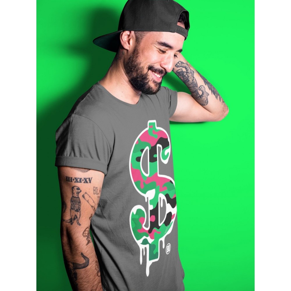 DOLLAR CAMO T SHIRT - AIR JORDAN 1 LUCKY GREEN