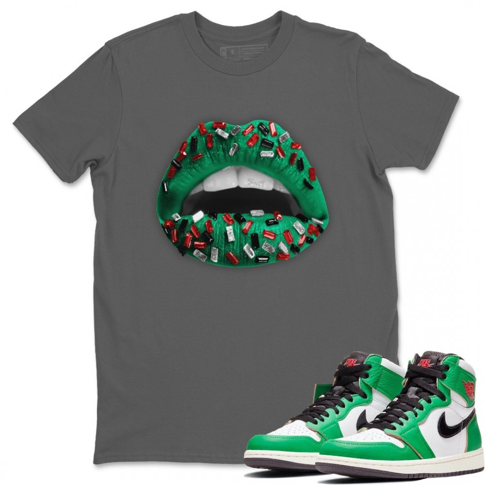 LIPS JEWEL T-SHIRT - AIR JORDAN 1 LUCKY GREEN