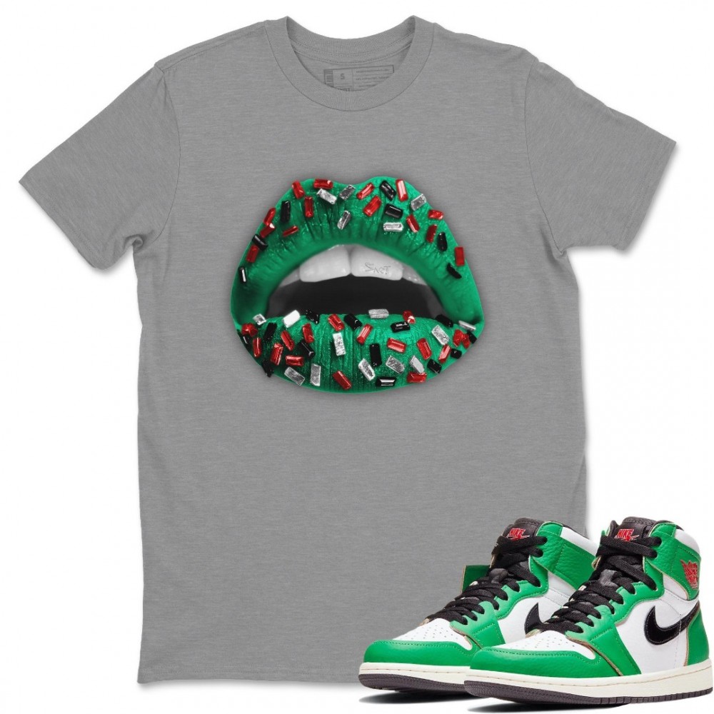 LIPS JEWEL T-SHIRT - AIR JORDAN 1 LUCKY GREEN