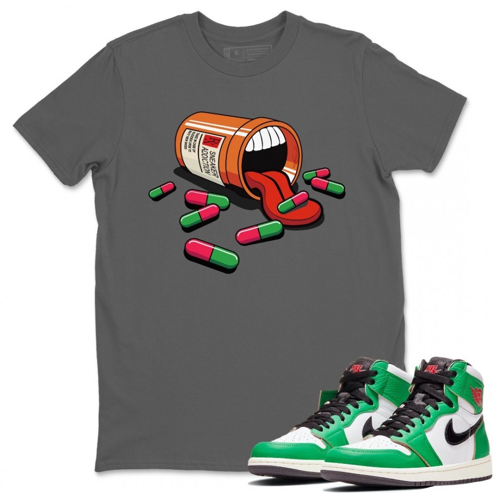 SNEAKER ADDICTION T SHIRT - AIR JORDAN 1 LUCKY GREEN