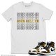 BORN HUSTLER T-SHIRT - AIR JORDAN 1 METALLIC GOLD