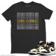 BORN HUSTLER T-SHIRT - AIR JORDAN 1 METALLIC GOLD