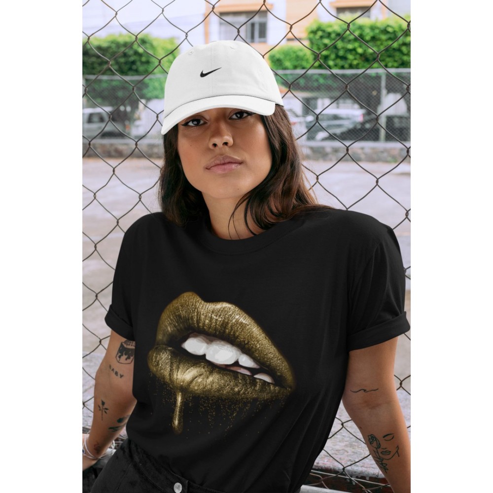 DRIPPING LIPS T-SHIRT - AIR JORDAN 1 METALLIC GOLD