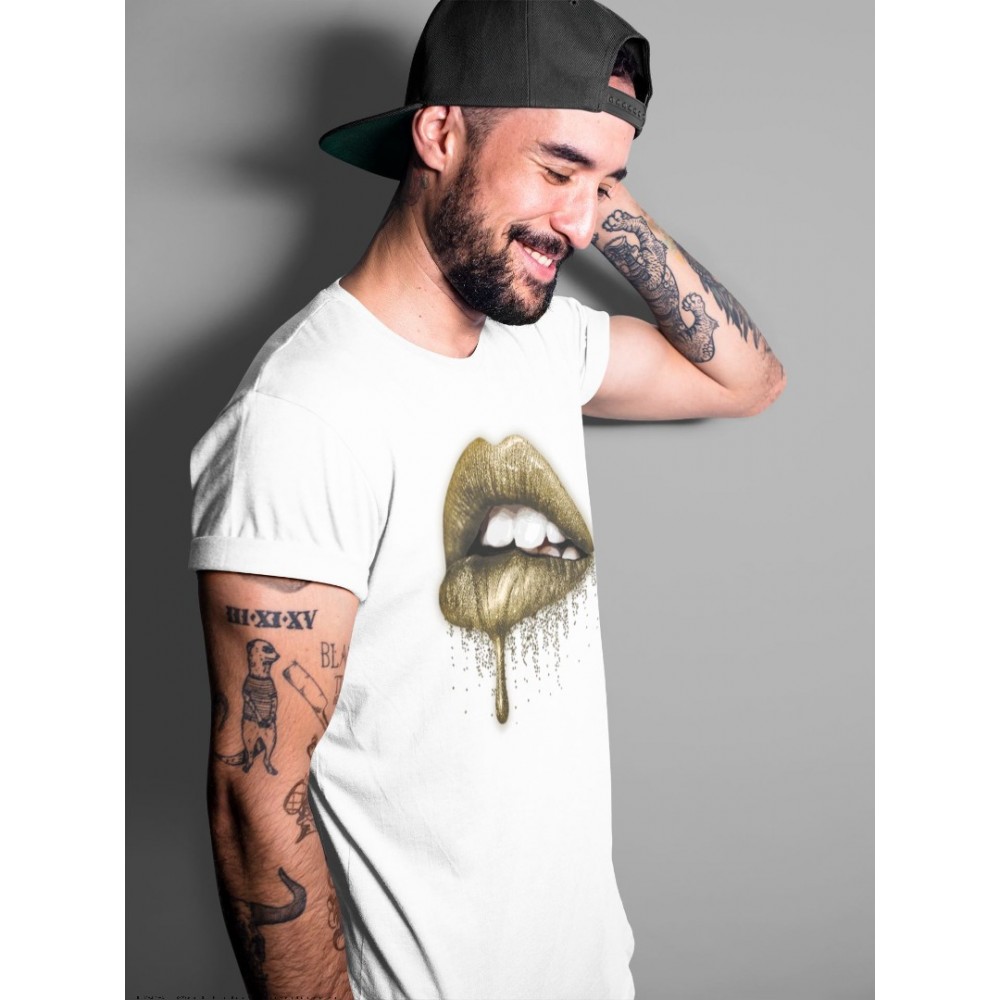 DRIPPING LIPS T-SHIRT - AIR JORDAN 1 METALLIC GOLD