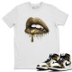 DRIPPING LIPS T-SHIRT - AIR JORDAN 1 METALLIC GOLD