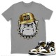 ENGLISH BULLDOG T-SHIRT - AIR JORDAN 1 METALLIC GOLD