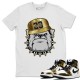 ENGLISH BULLDOG T-SHIRT - AIR JORDAN 1 METALLIC GOLD