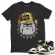 ENGLISH BULLDOG T-SHIRT - AIR JORDAN 1 METALLIC GOLD