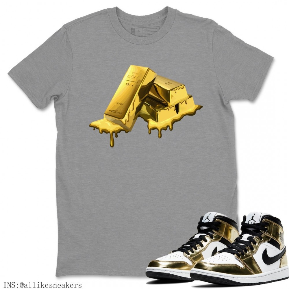 GOLD BAR T-SHIRT - AIR JORDAN 1 METALLIC GOLD