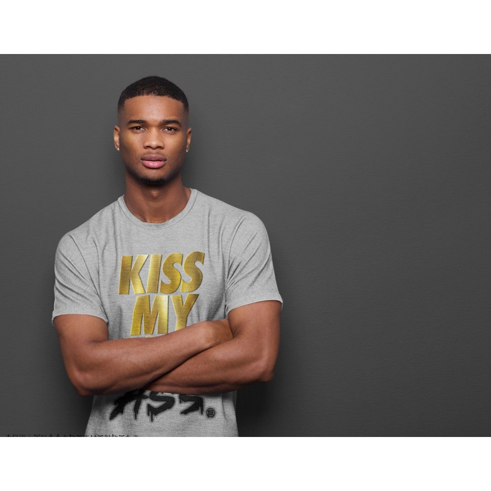 KISS MY ASS T-SHIRT - AIR JORDAN 1 METALLIC GOLD