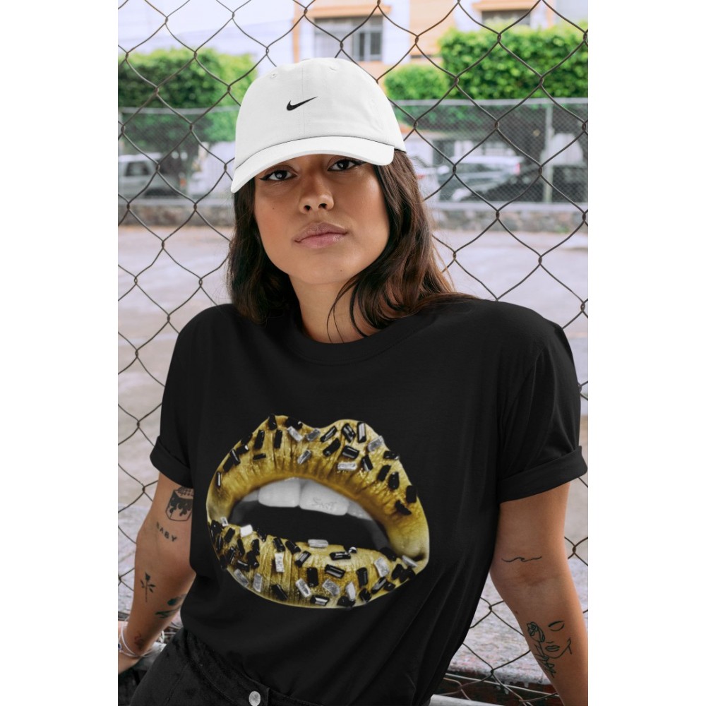 LIPS JEWEL T-SHIRT - AIR JORDAN 1 METALLIC GOLD