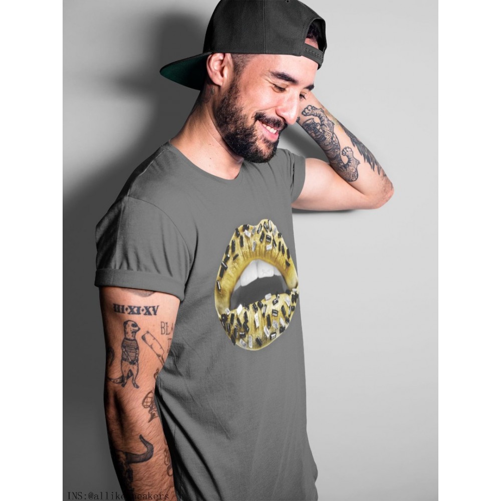 LIPS JEWEL T-SHIRT - AIR JORDAN 1 METALLIC GOLD