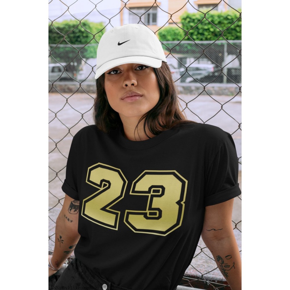 NUMBER 23 T-SHIRT - AIR JORDAN 1 METALLIC GOLD