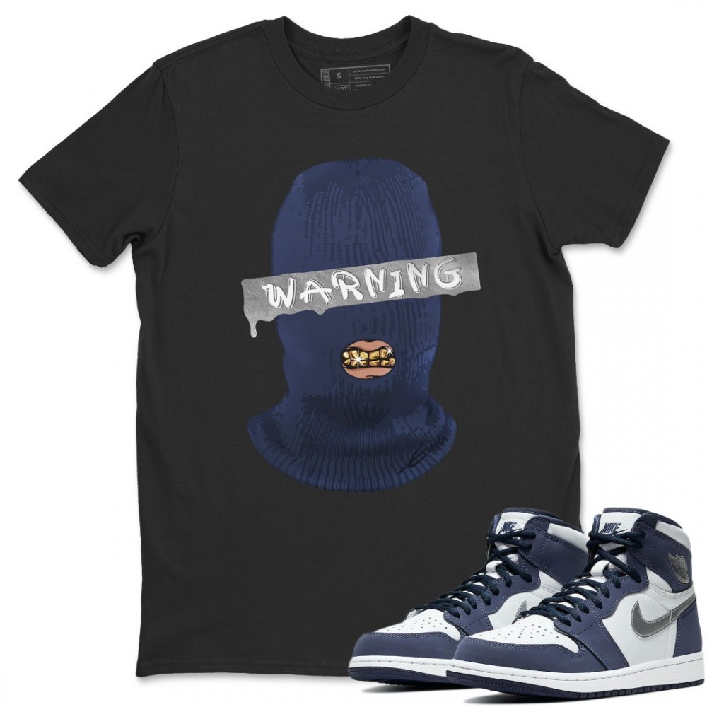 WARNING T-SHIRT - AIR JORDAN 1 MIDNIGHT NAVY