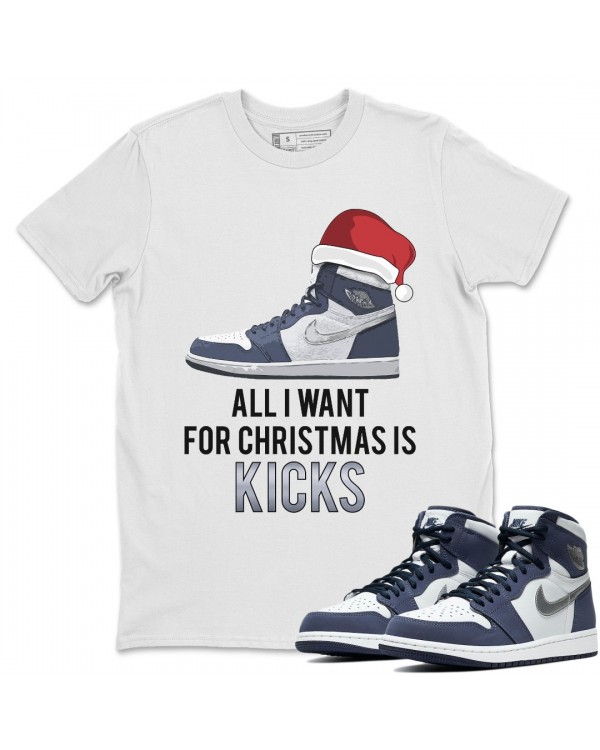 ALL I WANT FOR CHRISTMAS T-SHIRT - AIR JORDAN 1 MIDNIGHT NAVY